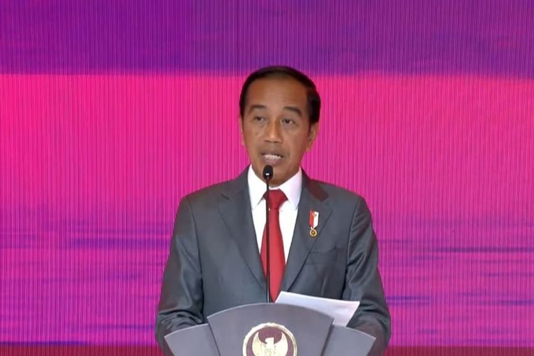 Presiden Joko Widodo (Jokowi) saat menyampaikan sambutan dalam acara Kongres ke-5 World Conference on Constitutional Justice (WCCJ), di Nusa Dua, Badung, Bali, pada Rabu (5/10/2022)./Istimewa