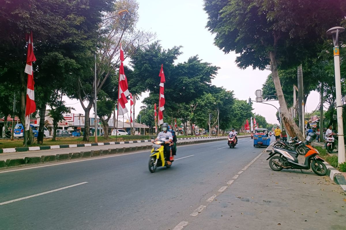Lokasi tawuran antara dua kelompok remaja di Jalan Dr Soemarno, Cakung, Jakarta Timur, Minggu (17/9/2023).