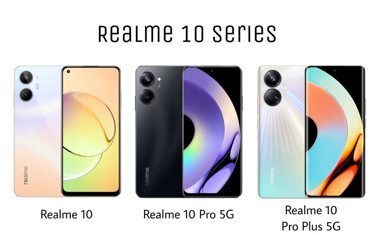 Realme 10 Series di Indonesia, yaitu Realme 10 reguler, Realme 10 Pro 5G, dan Realme 10 Pro Plus 5G. Dari ketiganya, mending beli yang mana?