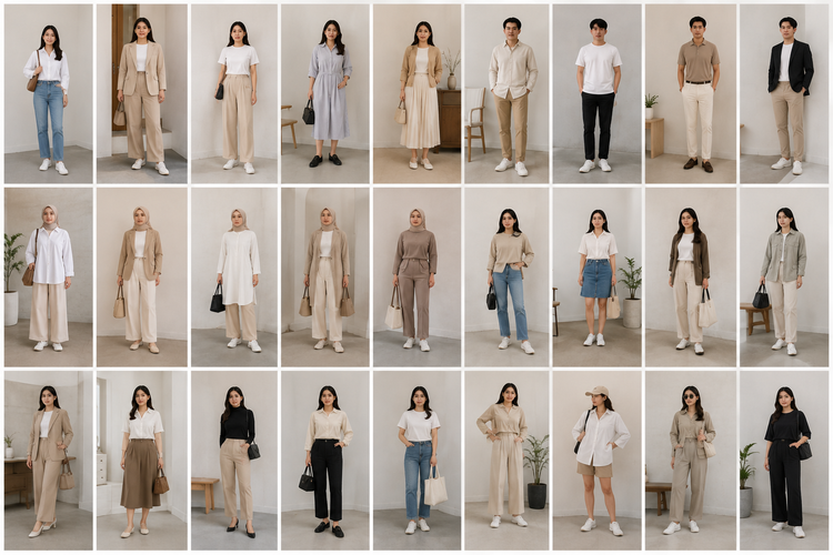 15 Inspirasi Clean Outfit yang Simpel, Rapi, dan Elegan