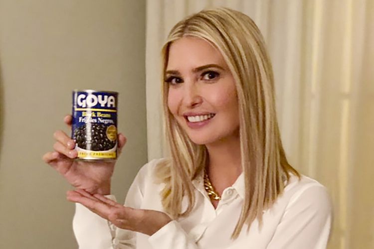 On Wednesday, Ivanka Trump took to Twitter to post a photo of herself holding up a can of Goya beans.