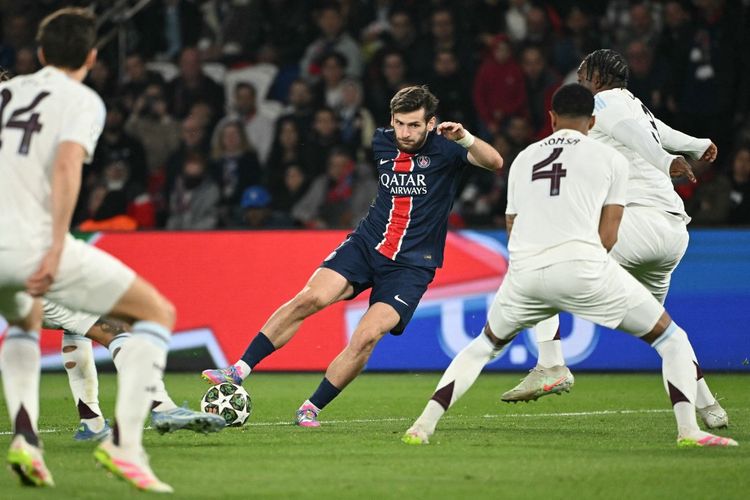 Hasil Liga Champions PSG Vs Aston Villa 3-1, Gol Jenius Kvaradona 