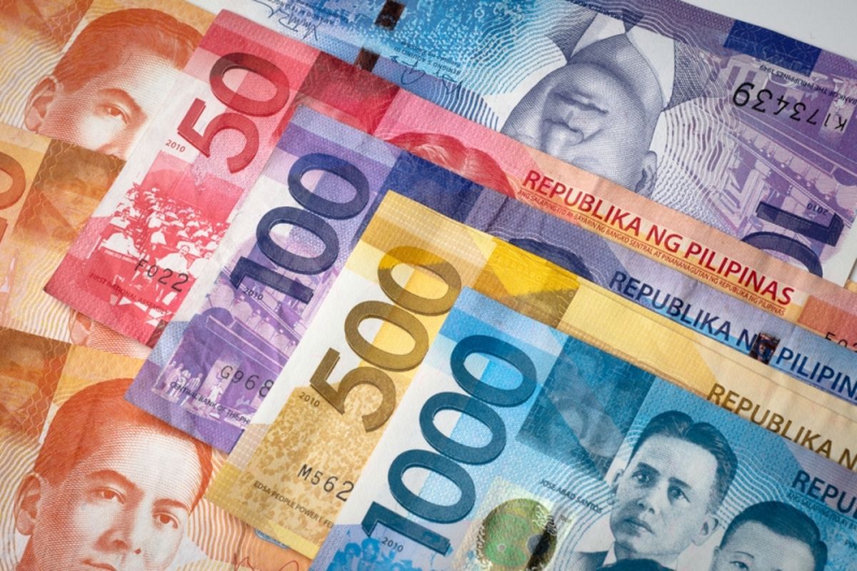 Mata uang peso Filipina.