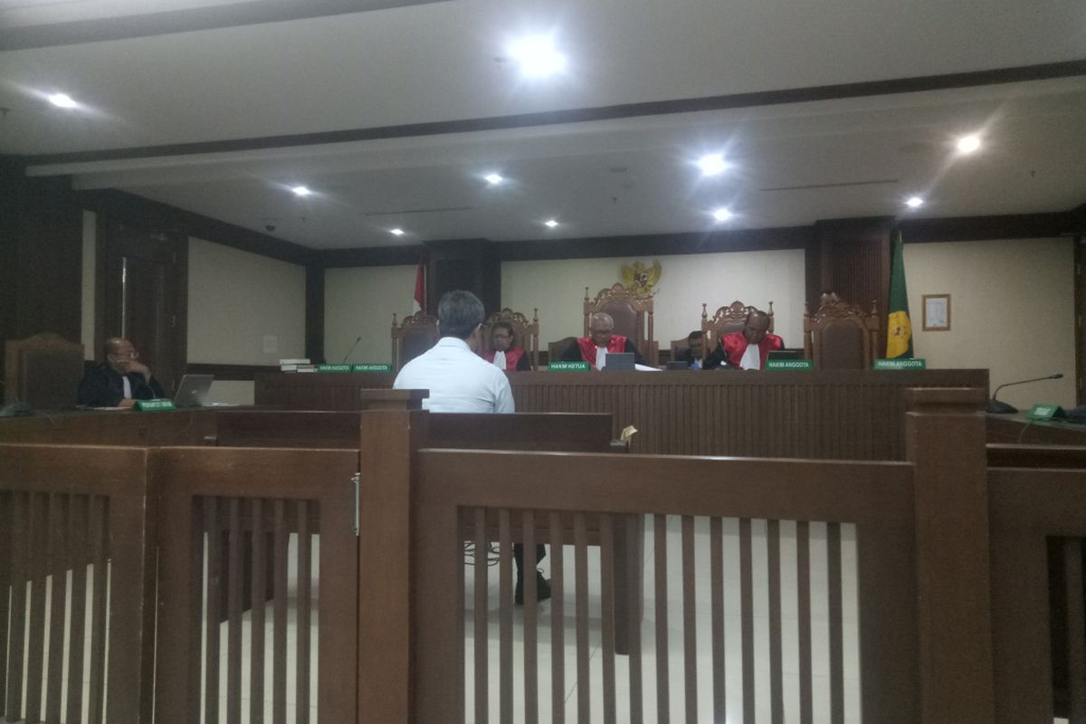 Sidang vonis Desrizal Chaniago di PN Jakarta Pusat, Selasa (17/12/2019).