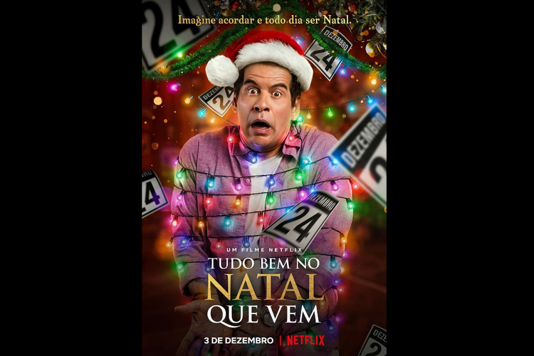 Leandro Hassum dalam film komedi Just Another Christmas (2020).