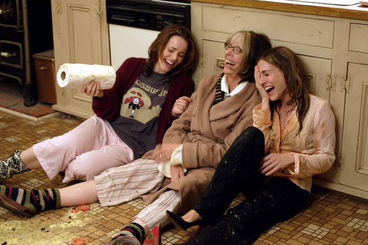 Rachel McAdams, Diane Keaton, dan Sarah Jessica Parker dalam film drama komedi The Family Stone (2005).
