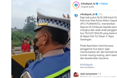 Polisi Tegur Anak-anak Pemburu Klakson Telolet Bus di Depok