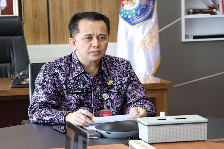 Pelaksana Harian (Plh) Direktur Jenderal (Dirjen) Bina Keuangan Daerah (Keuda) Kemendagri Agus Fatoni saat memaparkan soal optimalisasi pengelolaan DBH-DR untuk meningkatkan kualitas belanja APBD.