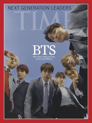 Boyband K-pop BTS menghiasi sampul majalah TIME.