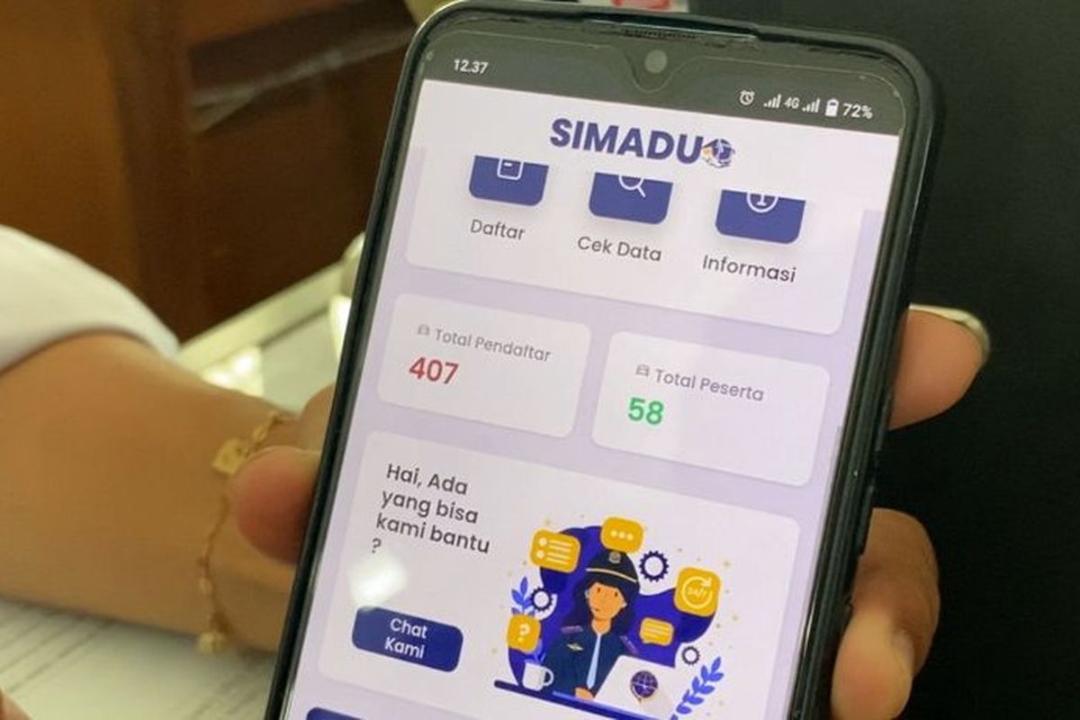 KUOTA PENUH-Aplikasi Simadu, untuk mendaftar balik gratis Kabupaten Madiun 2025 menunjukkan kuota pendaftar sudah penuh. 