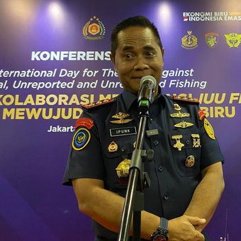Direktur Jenderal Pengawasan Sumber Daya Kelautan dan Perikanan KKP, Pung Nugroho Saksono, menjelaskan terkait isu pertambangan nikel. 