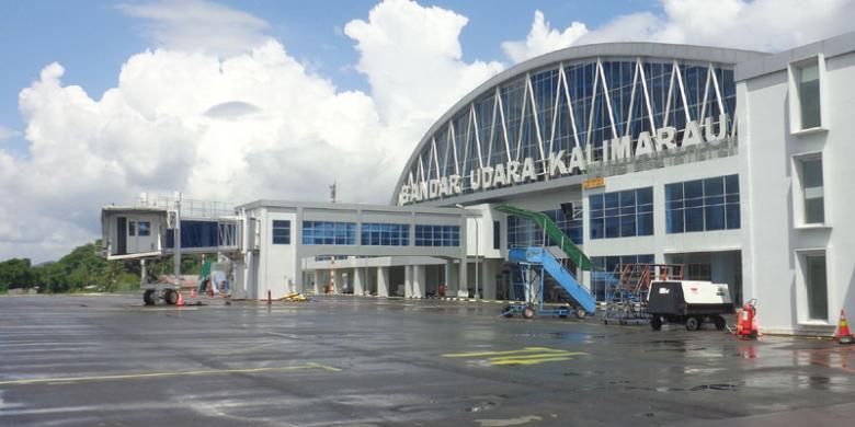 Fasilitas garbarata di Bandar Udara Internasional Kalimarau, Tanjung Redeb, Berau, Kalimantan Timur, Jumat (13/2/2015).