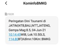 Warga Terima SMS Peringatan Dini Tsunami, BMKG: Kesalahan Sistem, Kami Mohon Maaf...