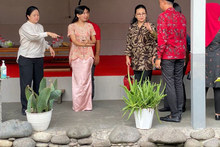 Puan Maharani saat tiba di RM Suharno 1 Blater Jimbaran Bandungan Kabupaten Semarang