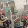 Viral di TikTok, Ibu-ibu di Surabaya Ini Tetap Senam Meski Hujan Deras