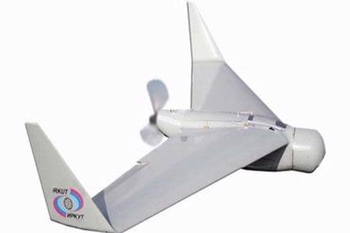 Drone rancangan Irkut dari Rusia.