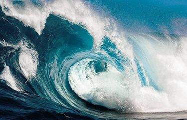 Ilustrasi gelombang tsunami.