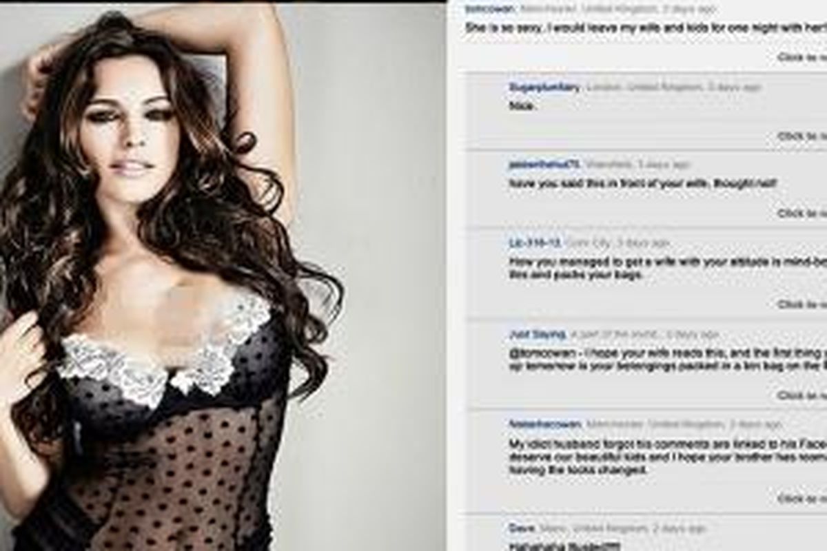 Foto sensual Kelly Brook yang membuat pasangan suami istri bertengkar di media sosial