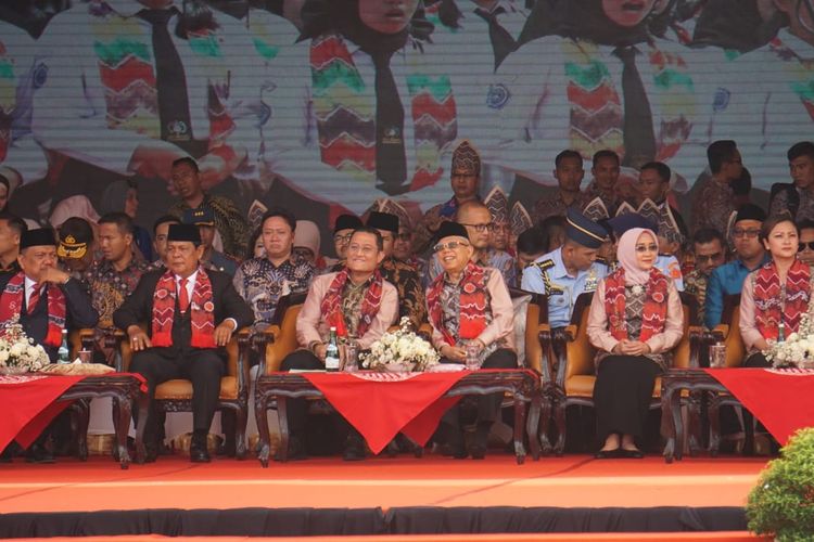 Wakil Presiden KH Maruf Amin menghadiri puncak acara HKSN 2019 di Banjarbaru, Kalsel, Jumat (20/12/2019).