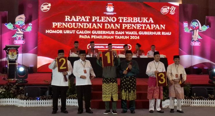 Nomor Urut 3 Pasangan Calon di Pilkada Riau