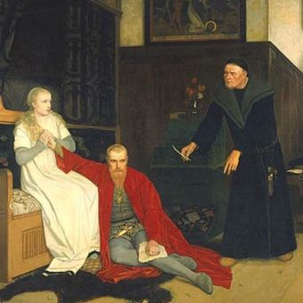 Karin Mansdotter, Eric XIV and Jpran Persson, dalam lukisan karya Georg von Rosen pada 1871. (Wikipedia)