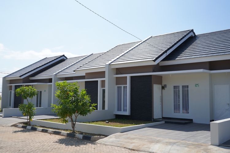 Ilustrasi rumah, rumah kecil, rumah minimalis.