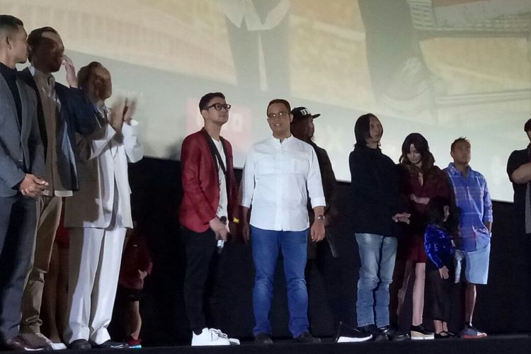 Gubernur DKI Jakarta terpilih Anies Baswedan turut hadir dalam gala premier film Rafathar yang digelar di CGV Blitz, Grand Indonesia, Jakarta Pusat, Sabtu (5/8/2017).