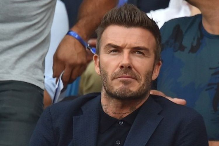 David Beckham saat menyaksikan Piala Dunia Wanita 2019 di Prancis