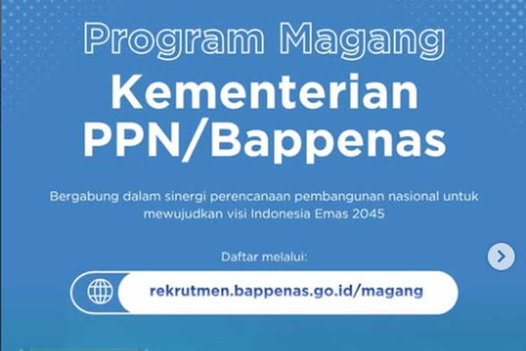 Kementerian PPN/Bappenas Buka Lowongan Magang bagi Mahasiswa Diploma hingga Pascasarjana