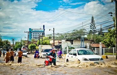 Ilustrasi banjir. 