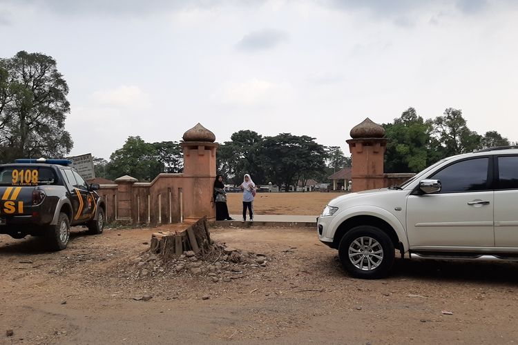 Lokasi Penusukan Menko Polhukam Wiranto di Alun - Alun Menes, Kecamatan Menes, Kabupaten Pandeglang, Banten, Kamis (10/10/2019).