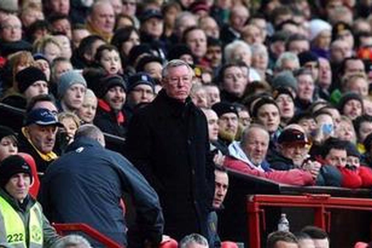 Pelatih Manchester United, Alex Ferguson.