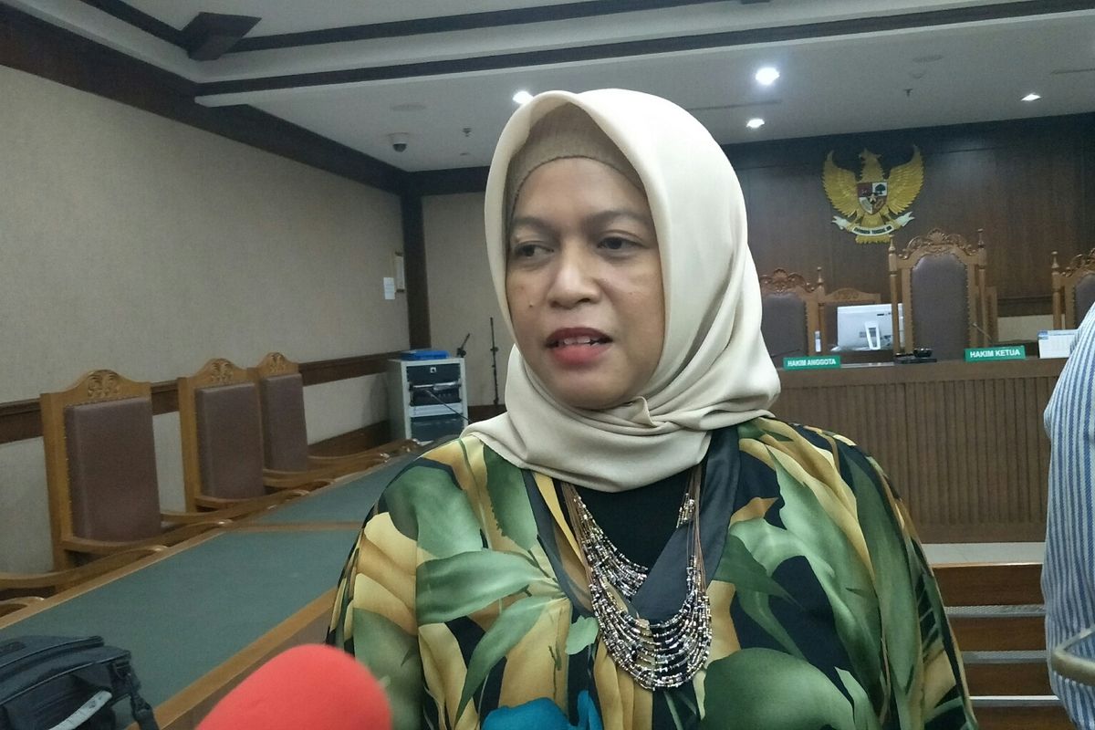 Kuasa Hukum Lutfi Alfiandi, Sutra Dewi saat di PN Jakpus, Rabu (8/1/2020).