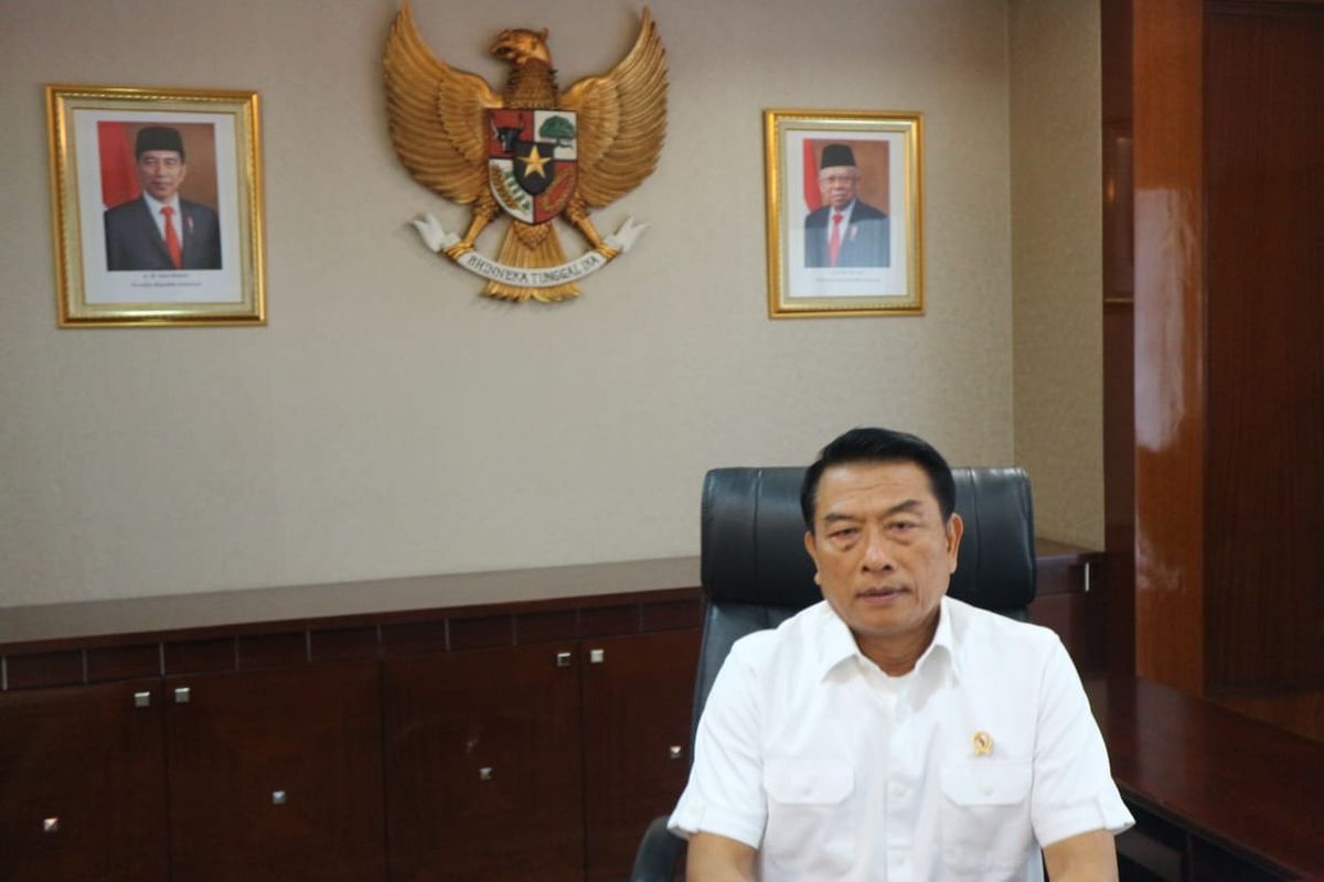 Kepala Kantor Staf Kepresidenan Moeldoko saat ditemui di kantornya, Gedung Bina Graha, Istana Kepresidenan, Jakarta pada Senin (4/11/2019).