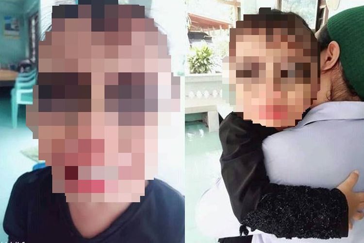 Viral, seorang anak diberi makeup hitam di sekitar mata karena terlalu sering bermain HP.