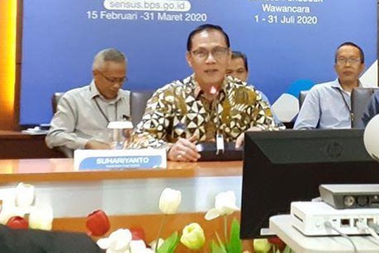 Kepala BPS Suhariyanto di Gedung BPS, Jakarta, Rabu (5/2/2020).