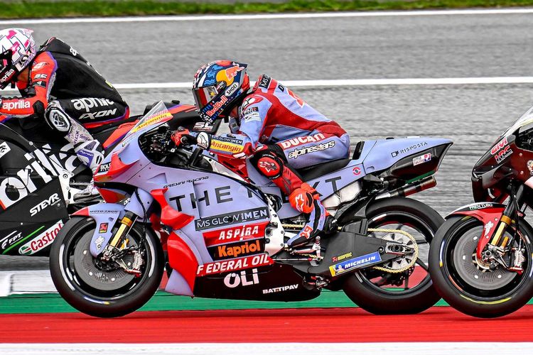 Enea Bastianini saat berlaga pada MotoGP Austria 2022