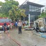 Xpander Hangus Terbakar Setelah Menabrak Kios BBM di Kupang, Sopir Lari