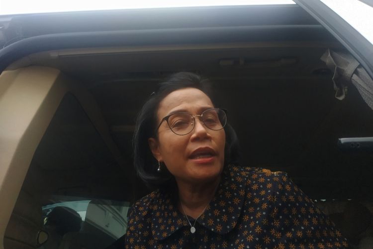 Menteri Keuangan Sri Mulyani Indrawati di Kompleks Istana Kepresidenan, Senin (19/12/2022).