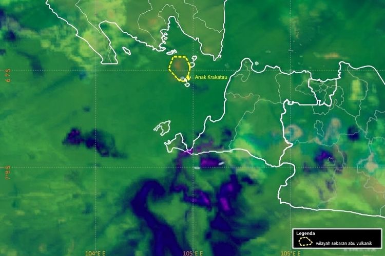 Usai 2 Kali Erupsi, Abu Vulkanik Gunung Anak Krakatau Terdeteksi di Atas Teluk Lampung