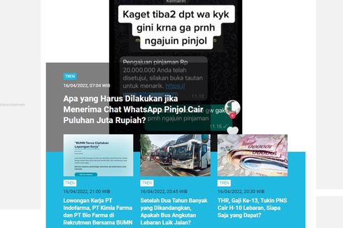[POPULER TREN] Hal yang Harus Dilakukan jika Menerima Chat WhatsApp Pinjol Cair Puluhan Juta Rupiah | Update Kerusuhan di Masjid Al-Aqsa