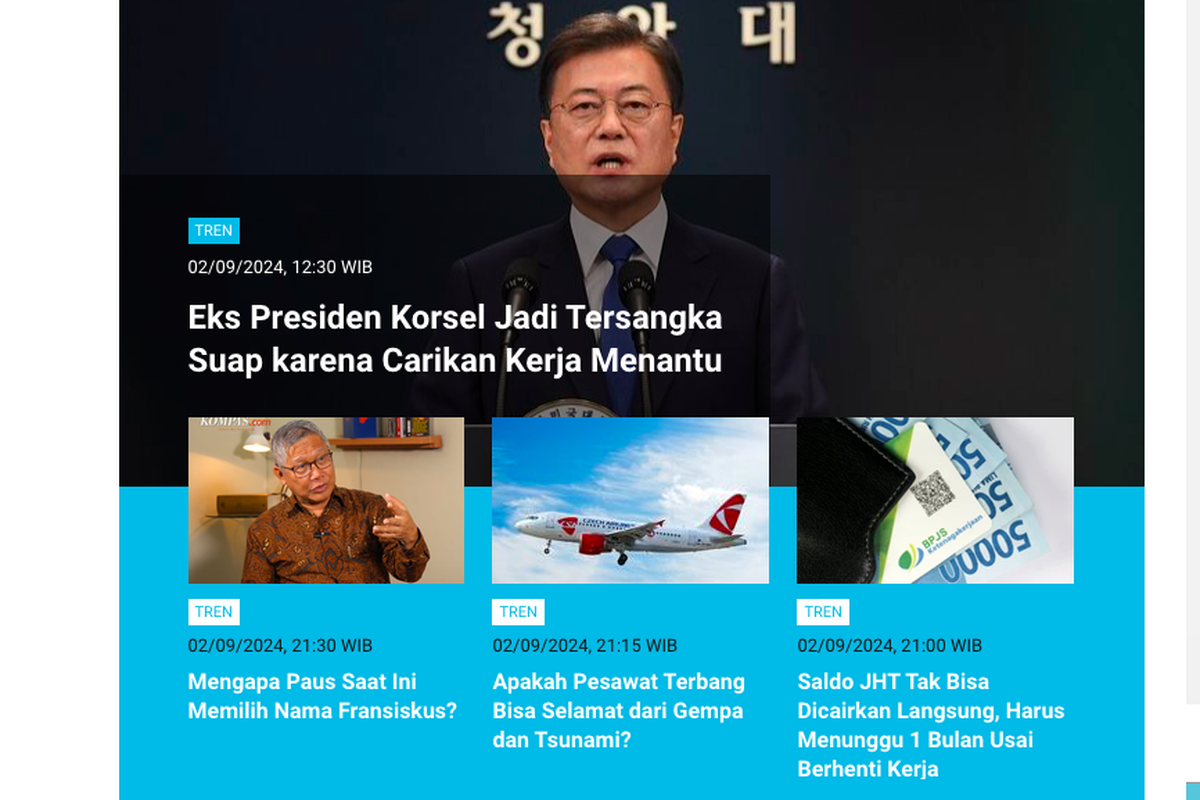 Berita Populer 3 September 2024: Eks Presiden Korsel tersangka suap karena carikan kerja menantu | Istilah babi dalam makanan yang jarang diketahui