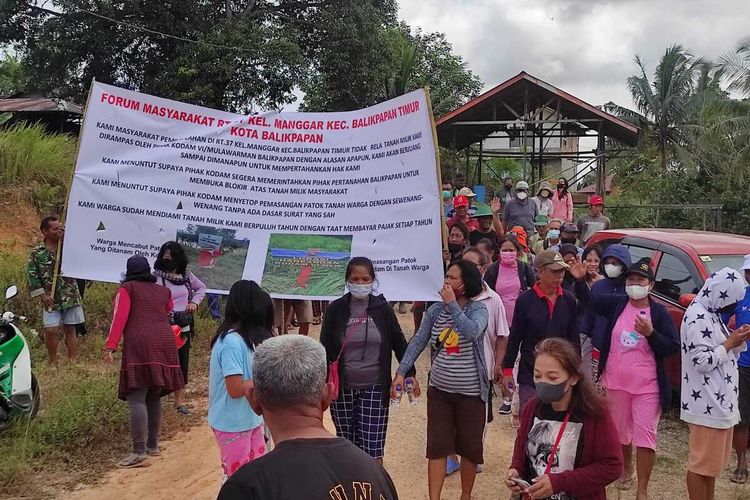 Warga RT 37 Balikpapan Timur protes karena lahannya diklaim Kodam VI Mulawarman