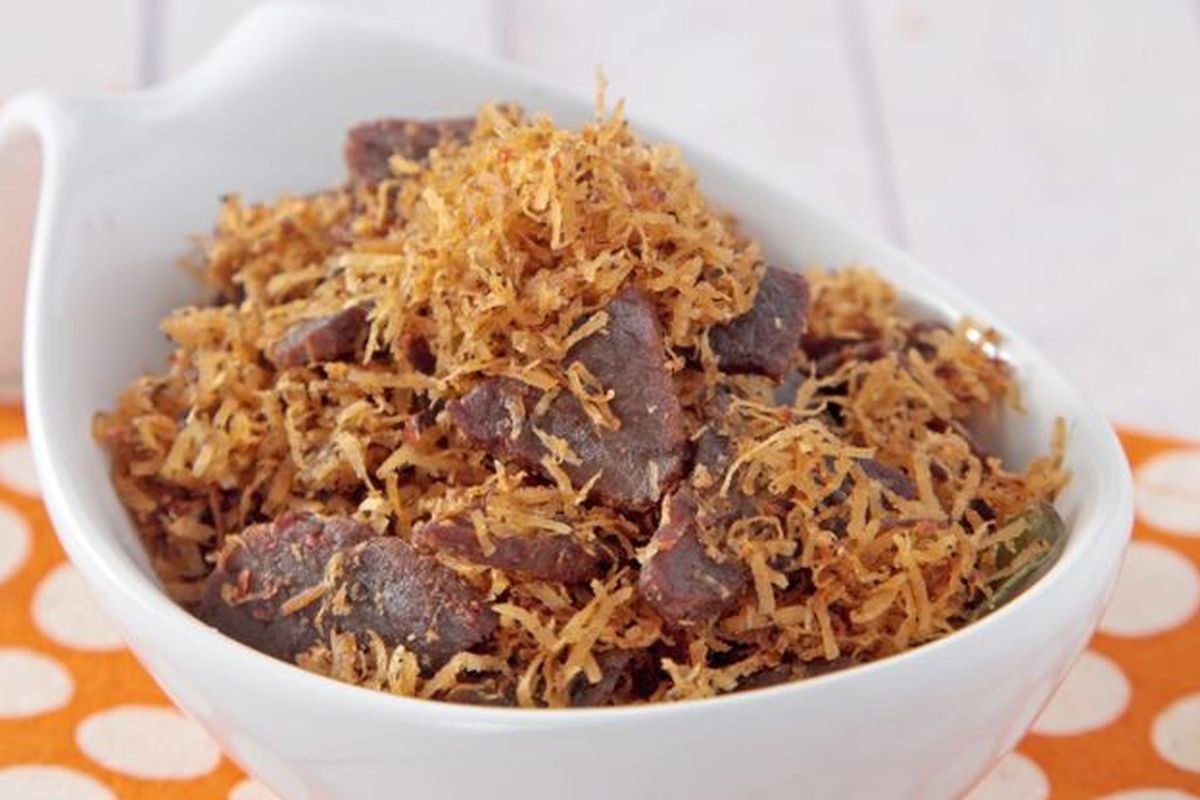 Ilustrasi serundeng daging. 