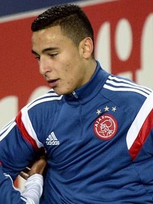 Anwar El Ghazi ketika masih berseragam Ajax Amsterdam pada 24 November 2014.