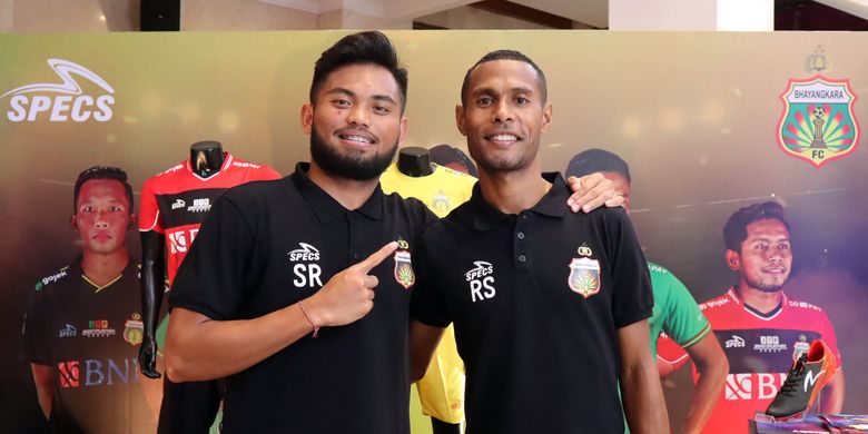 Pemain baru Bhayangkara FC untuk musim 2020, Saddil Ramdani dan Ruben Sanadi.