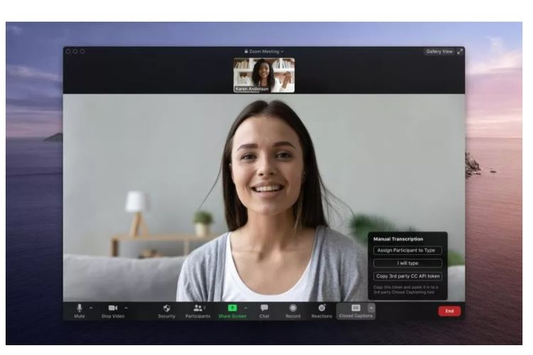 Fitur transkripsi instan pada aplikasi Zoom