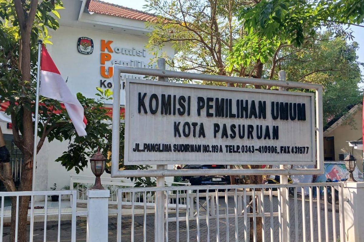 Kantor KPU Kota Pasuran jalan Panglima Sudirman 119 A Kota Pasuruan 