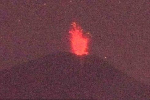 57 Kali Erupsi, Gunung Ile Lewotolok Lontarkan Lava Pijar Sejauh 500 Meter