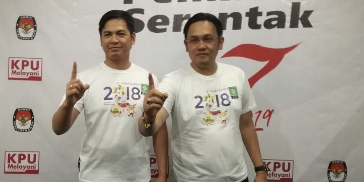 Artis Tommy Kurniawan (kiri) dan Farhat Abbas (kanan) merupakan dua caleg PKB yang akan bertarung di Pemilu 2019 nanti.